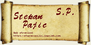 Stepan Pajić vizit kartica